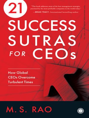 cover image of 21 Success Sutras for CEOs